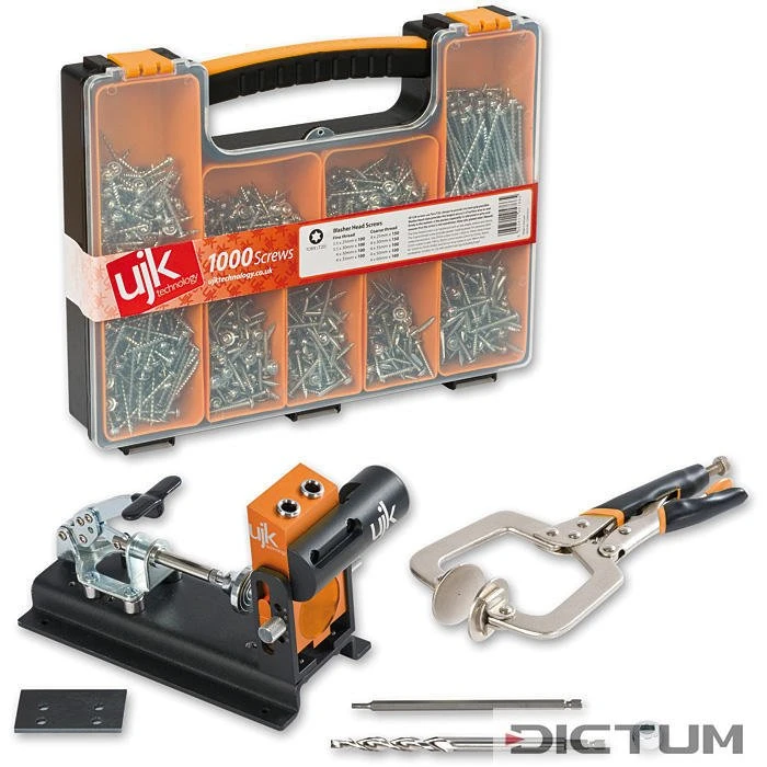 Gabarit De Perçage En Biais, UJK Pocket Hole, Set Complet 3 Gabarit De Perçage En Biais, UJK Pocket Hole, Set Complet