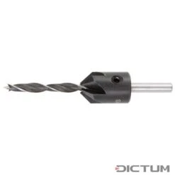 Foret Hélicoïdal à Bois Fisch, Fraise Alésoir Enfichable, Acier Rapide, Ø 5 Mm