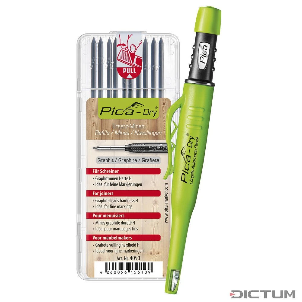 Crayon PICA DRY Longlife Automatic Pen, Jeu/mines En Graphite, Résistant à L'eau 3 Crayon PICA DRY Longlife Automatic Pen, Jeu/mines En Graphite, Résistant à L'eau